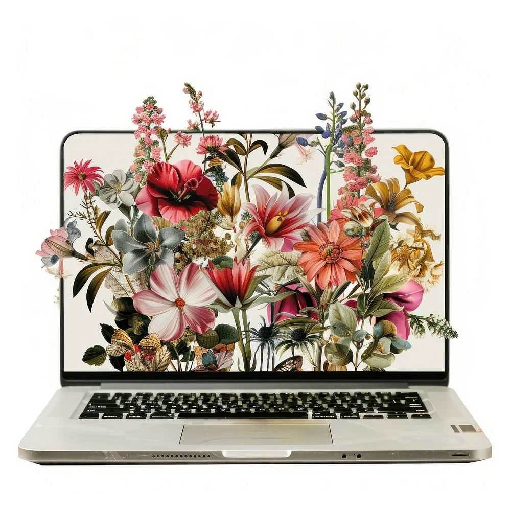 Computer pattern laptop flower.