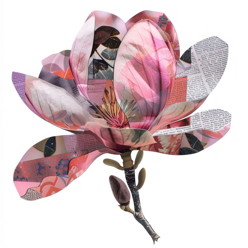 Flower Collage Magnolia shaped flower invertebrate clothing.