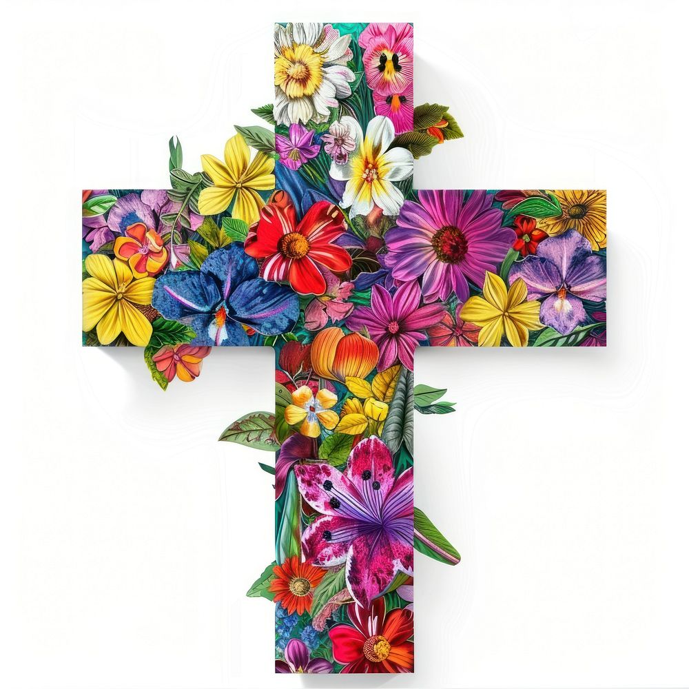 Flower Collage cross icon flower asteraceae blossom.