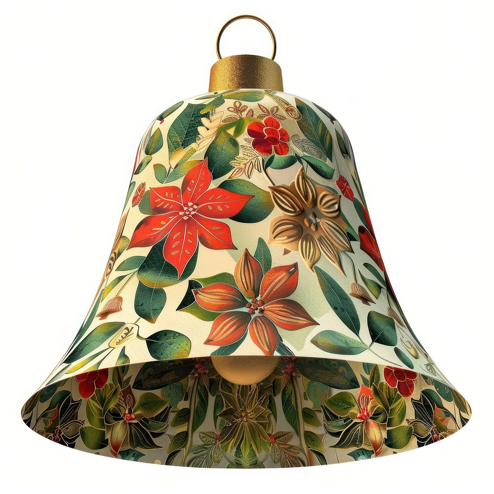 Flower Collage Christmas bell accessories lampshade accessory.