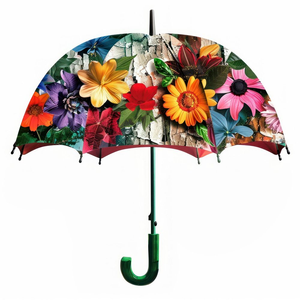Flower Collage Umbrella umbrella canopy.