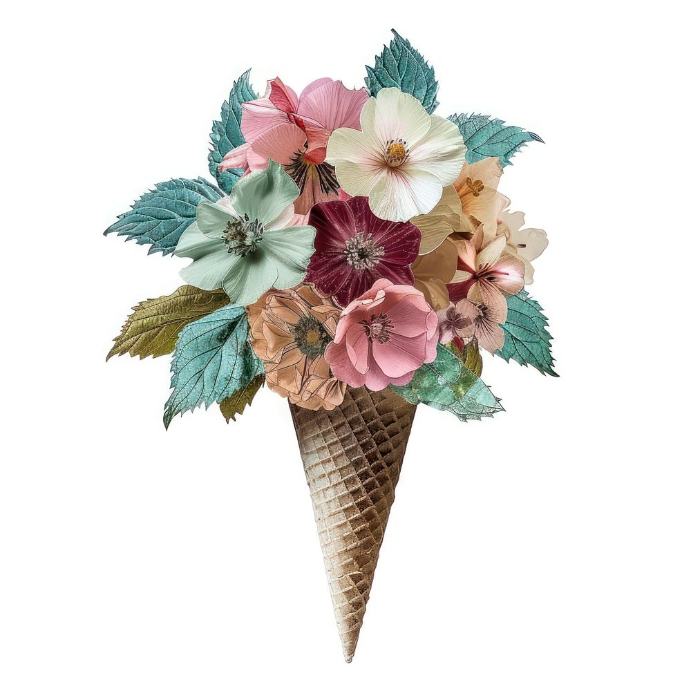 Flower Collage Ice cream mint flower ice cream blossom.