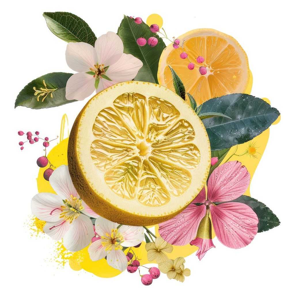 Flower Collage Lemon flower lemon grapefruit.