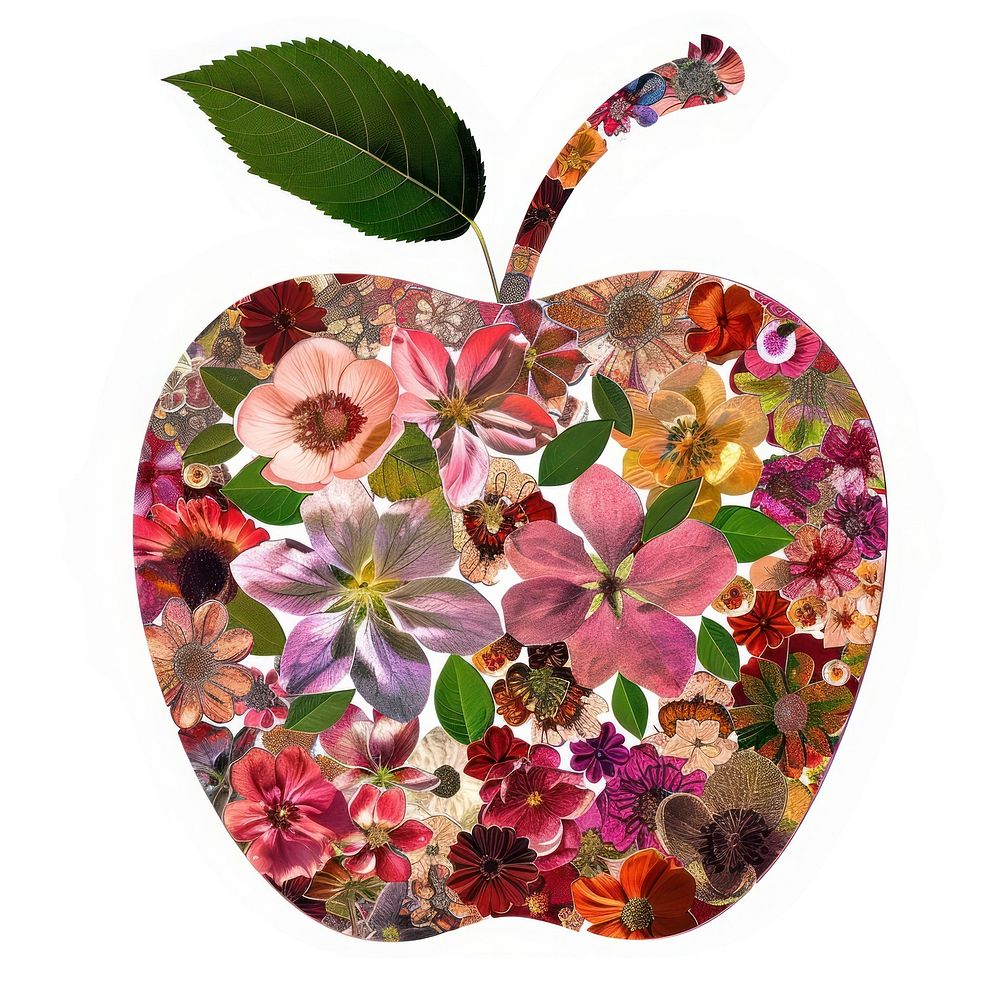 Flower Collage Apple pattern collage flower.