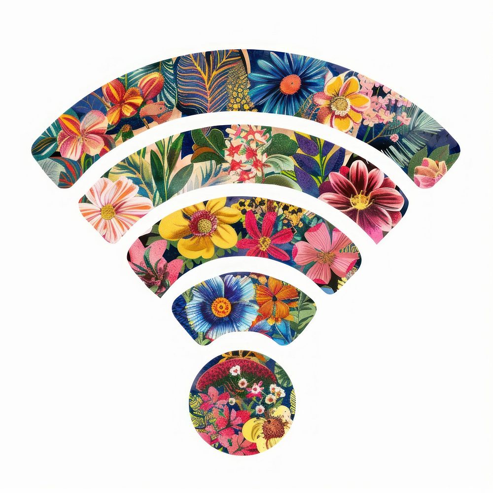 Flower Collage Wifi icon flower accessories asteraceae.