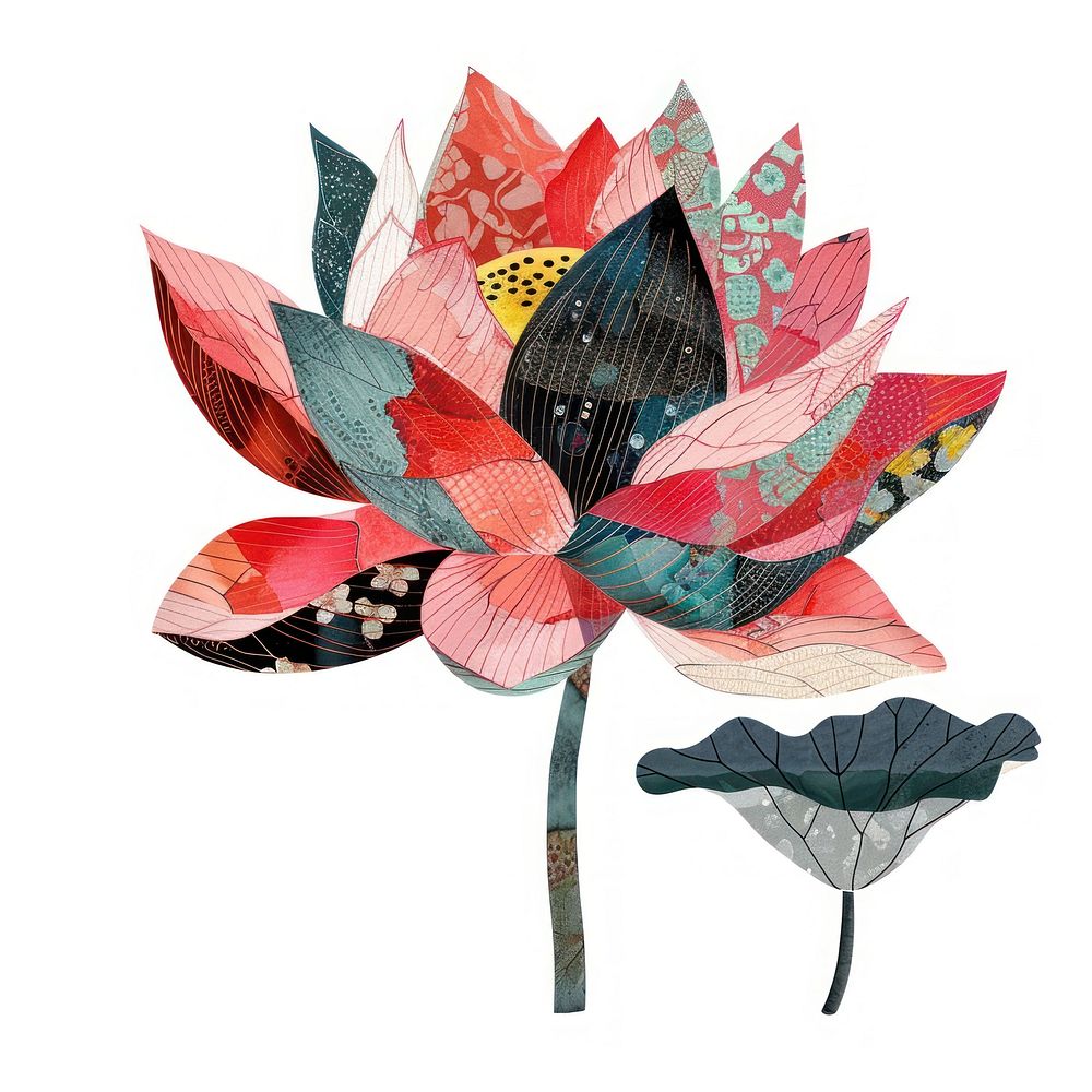 Flower Collage Lotus accessories handicraft accessory.