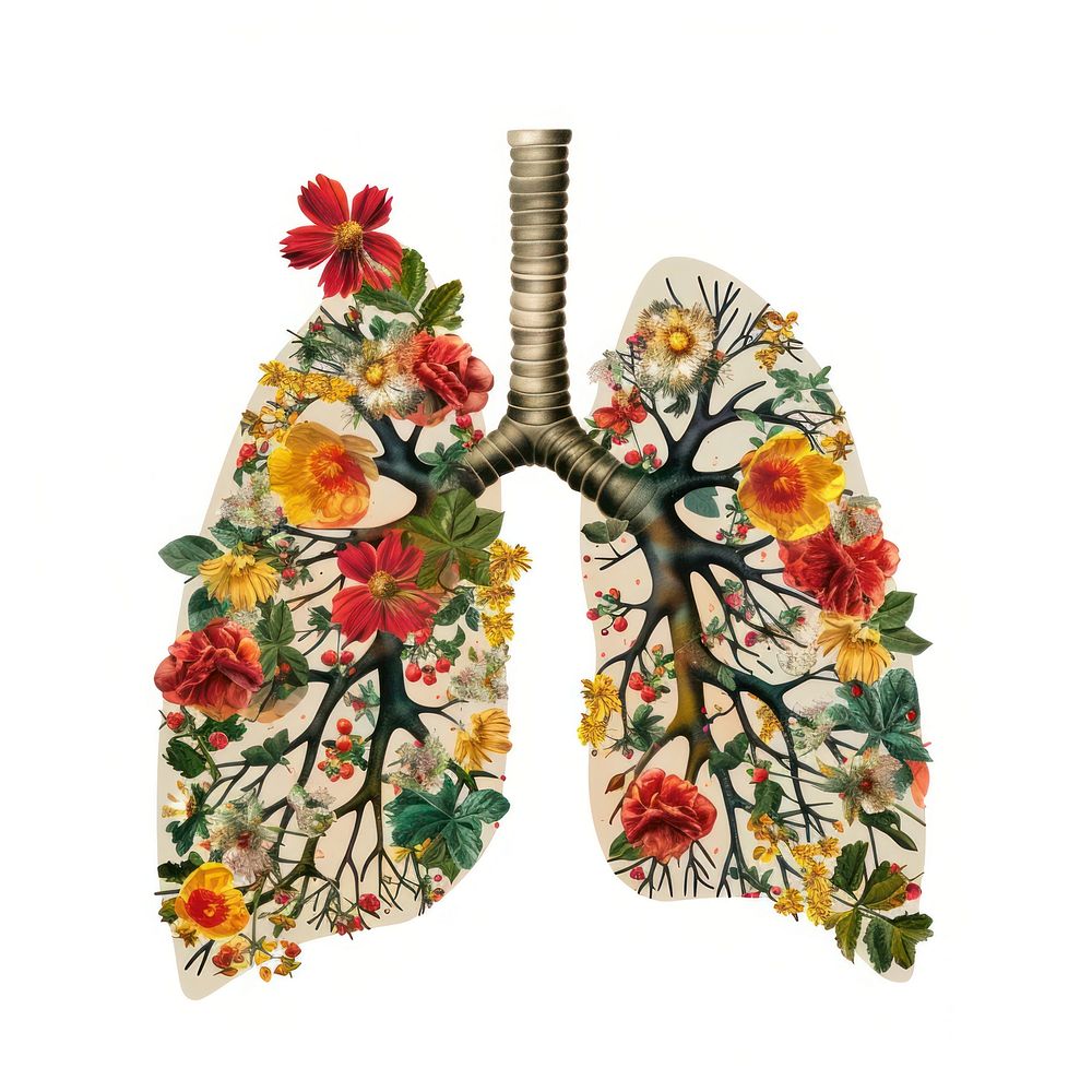 Flower Collage human lung pattern flower accessories.