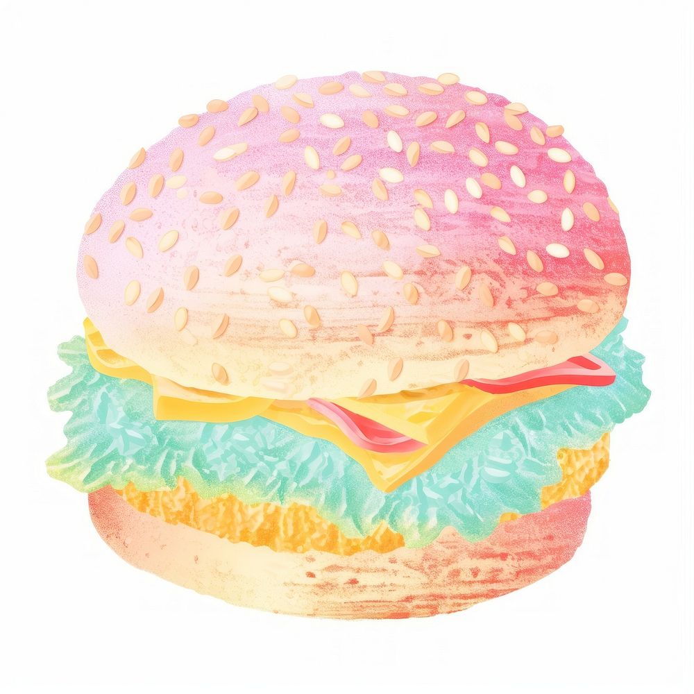Burger burger dessert cream.