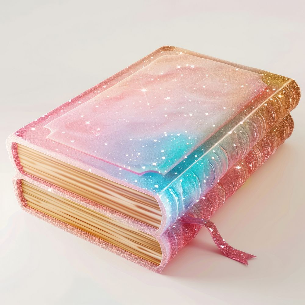 3d jelly glitter Bible Book book publication diary.