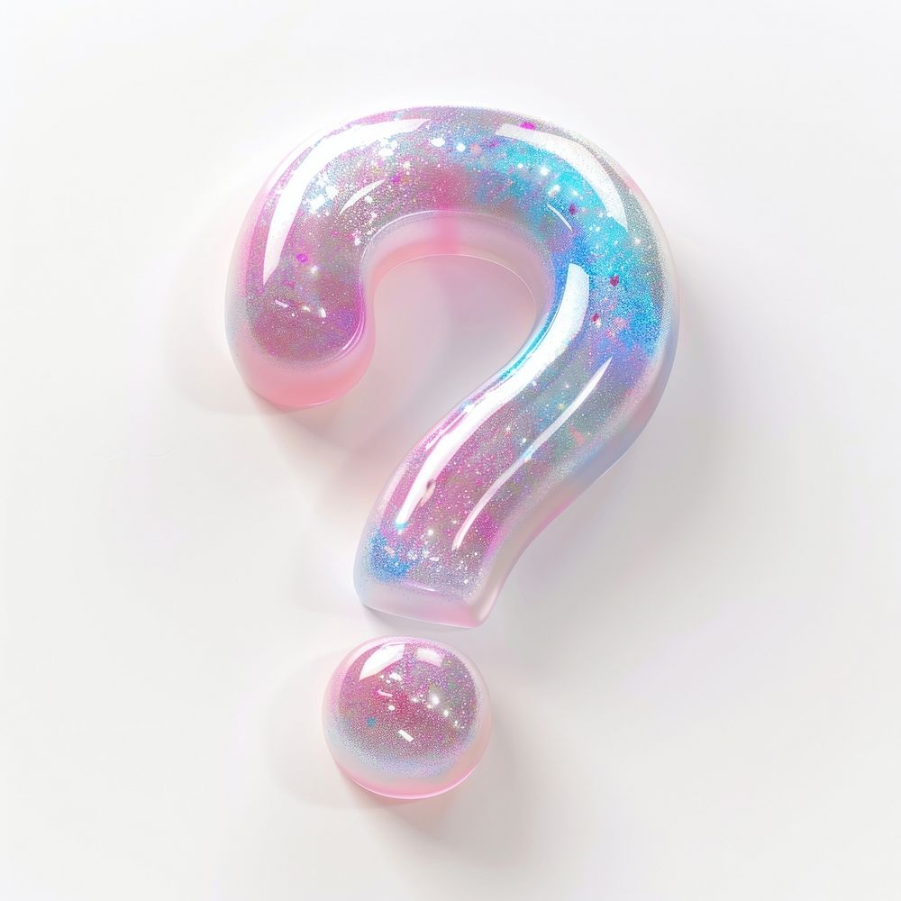 3d jelly glitter question symbol accessories accessory gemstone.