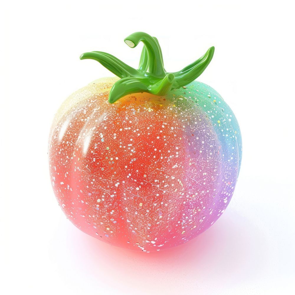 3d jelly glitter tomato vegetable Premium Photo Illustration rawpixel