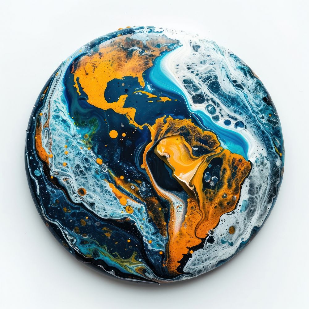 Acrylic pouring Earth accessories accessory astronomy.