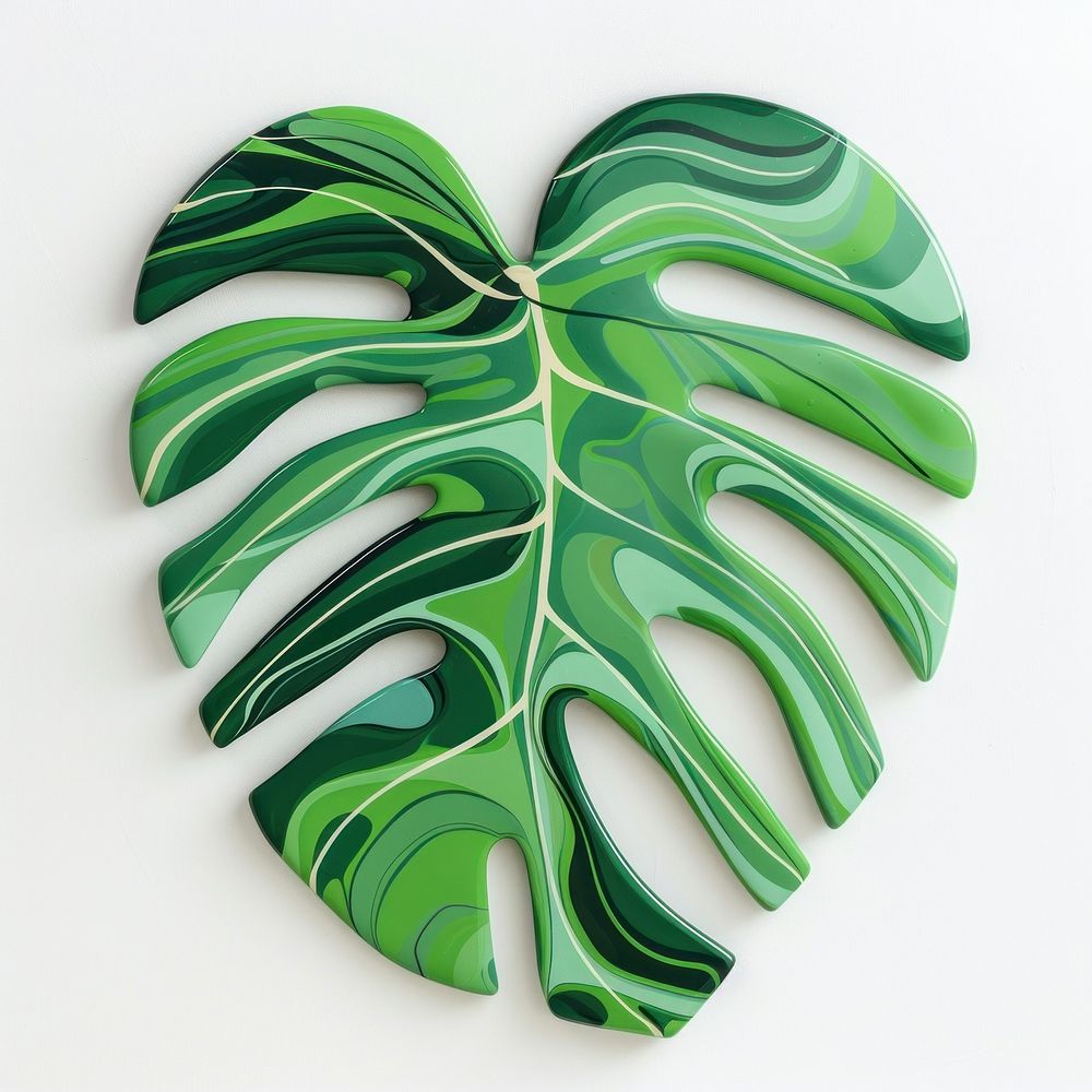 Acrylic pouring Palm leaves accessories accessory jewelry.