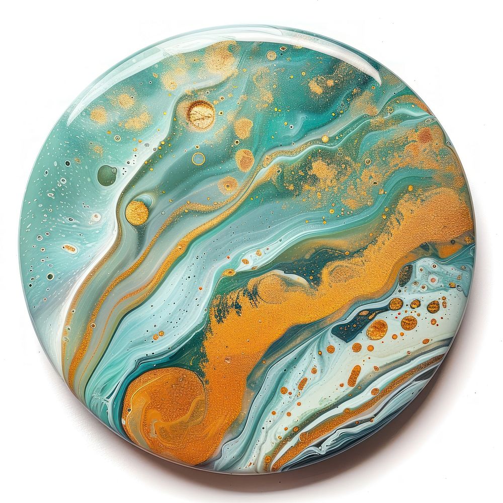 Acrylic pouring Saturn accessories accessory gemstone.