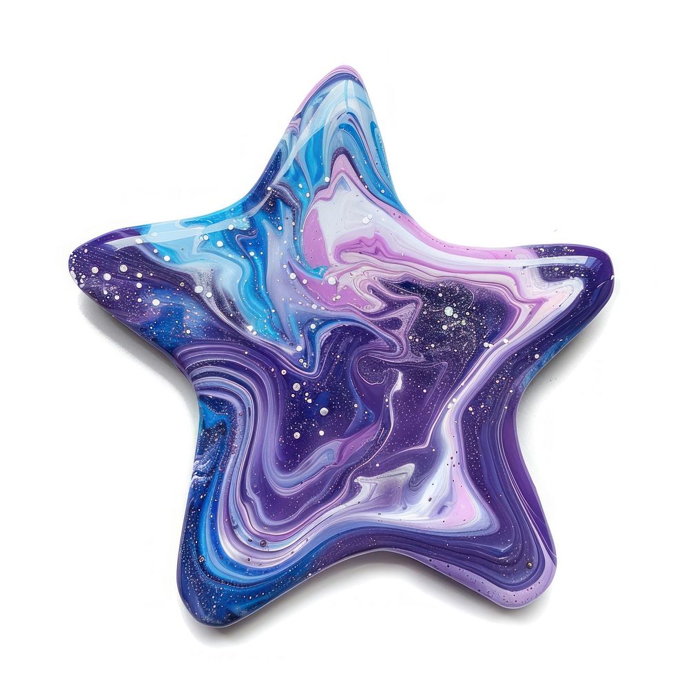 Acrylic pouring Star accessories accessory gemstone.
