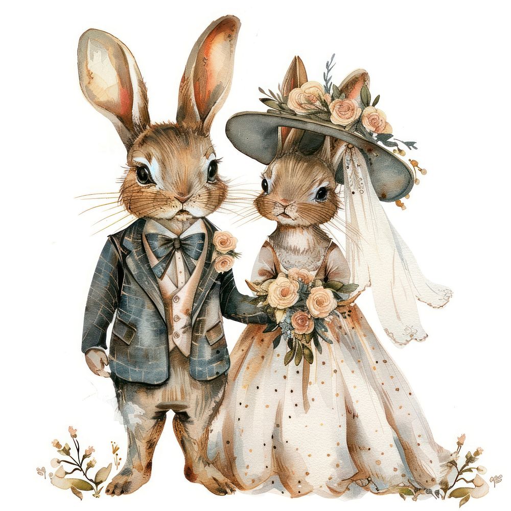 Wedding rabbit clothing apparel.