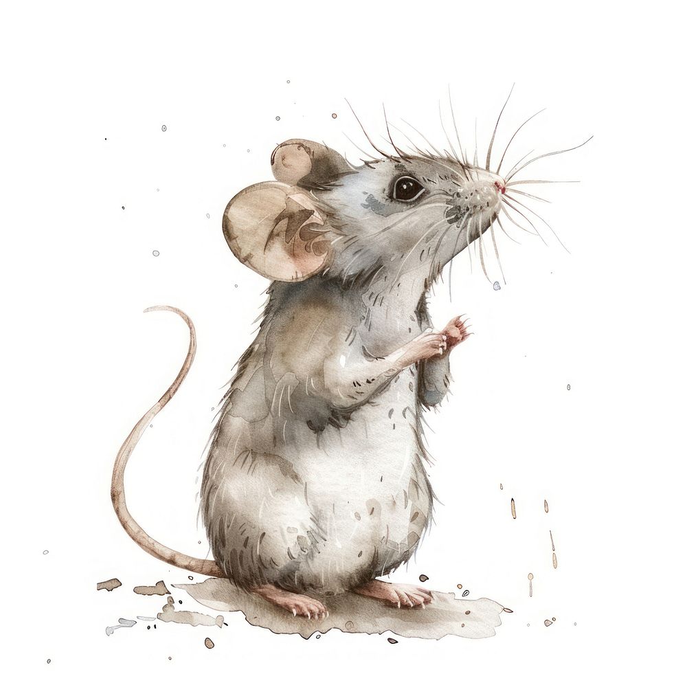 Rat art illustrated drawing.