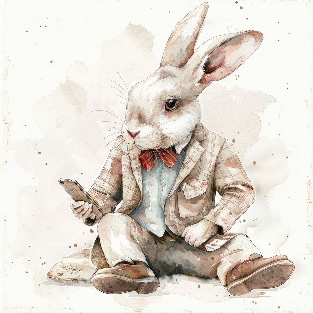 Rabbit art accessories illustrated.