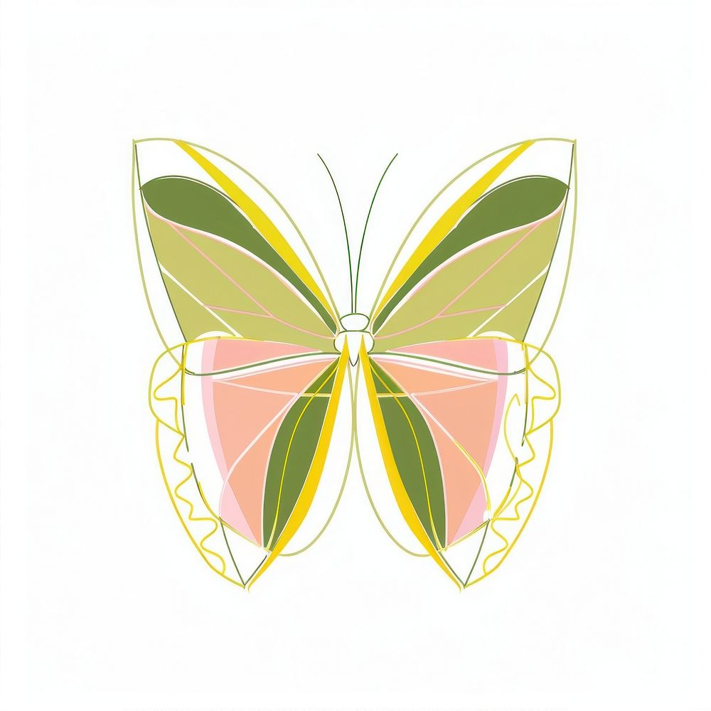 Minimalist symmetrical butterfly invertebrate chandelier animal.