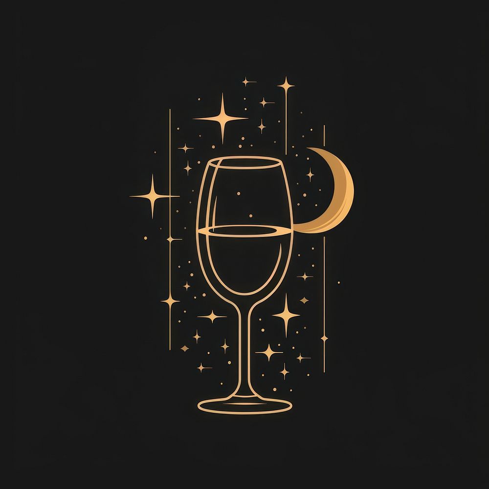 Surreal aesthetic Wine logo wine beverage alcohol.