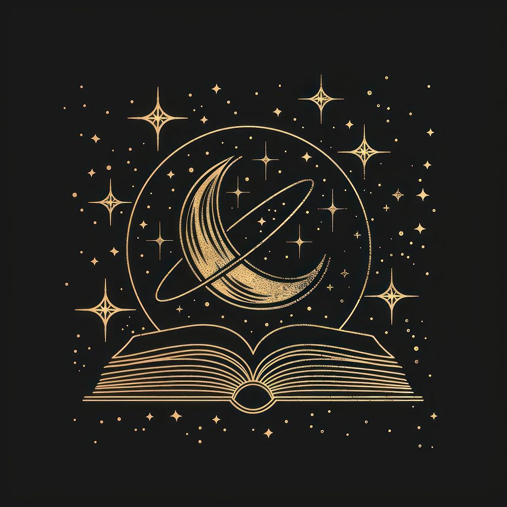 Surreal aesthetic Book logo blackboard symbol.