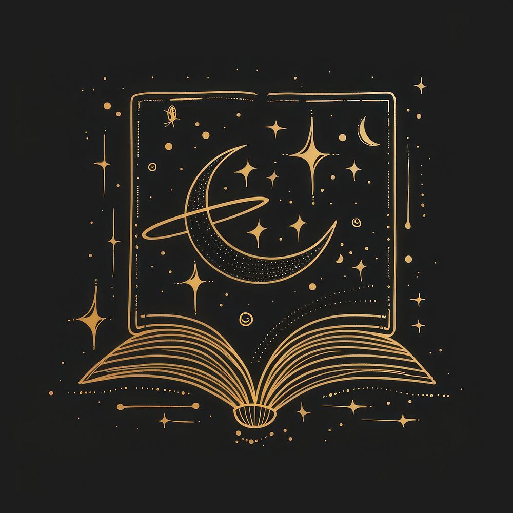 Surreal aesthetic Book logo blackboard symbol batman logo.