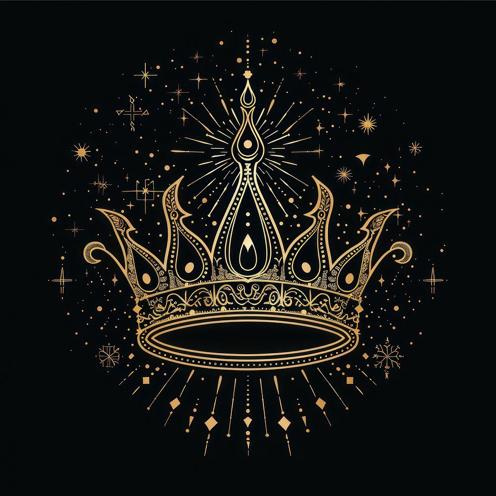 Surreal aesthetic crown logo accessories chandelier accessory.