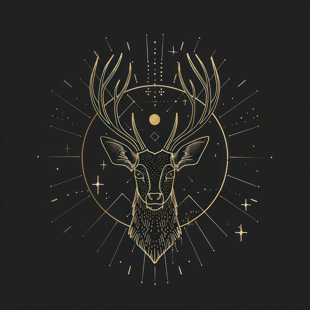 Surreal aesthetic Deer logo deer | Free Photo Illustration - rawpixel