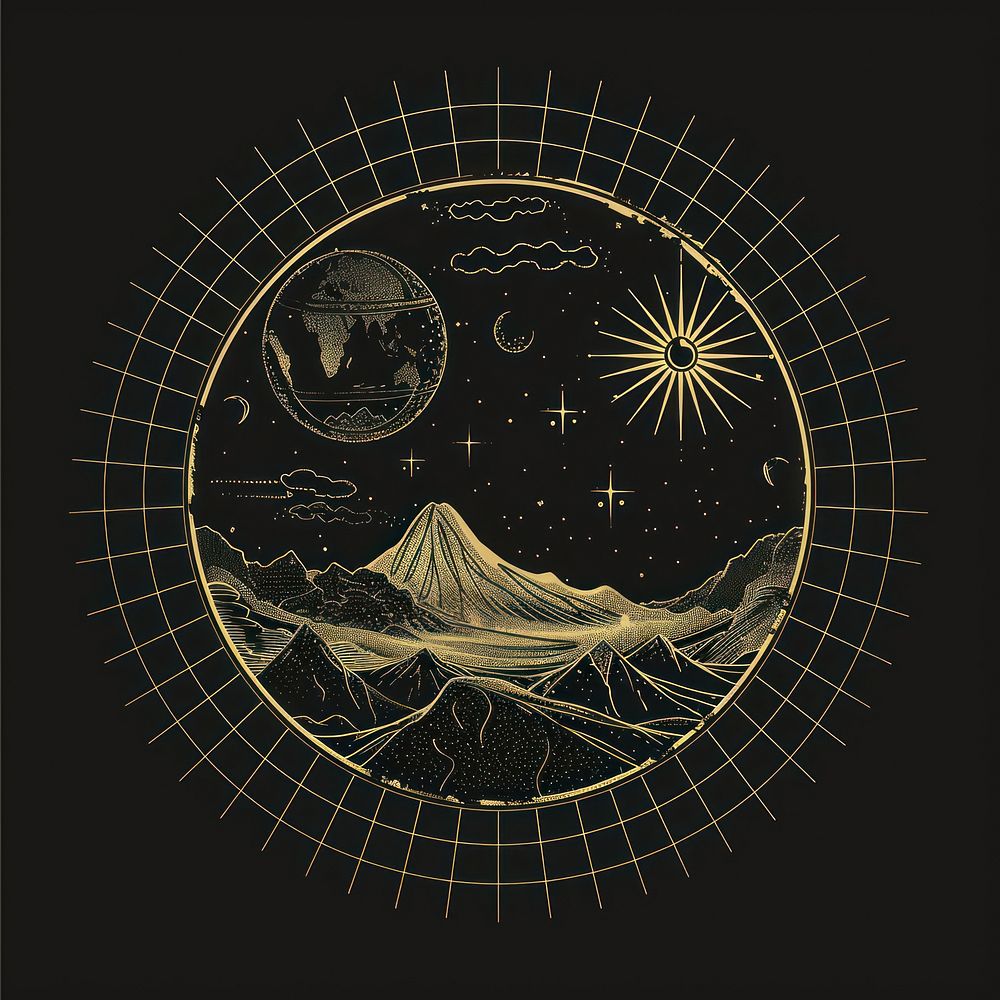 Surreal aesthetic Earth logo photography blackboard astronomy.