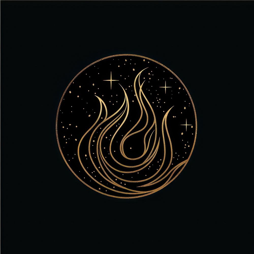 Surreal aesthetic Fire logo astronomy outdoors nature.