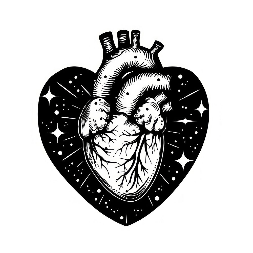 Human heart logo human person hand.