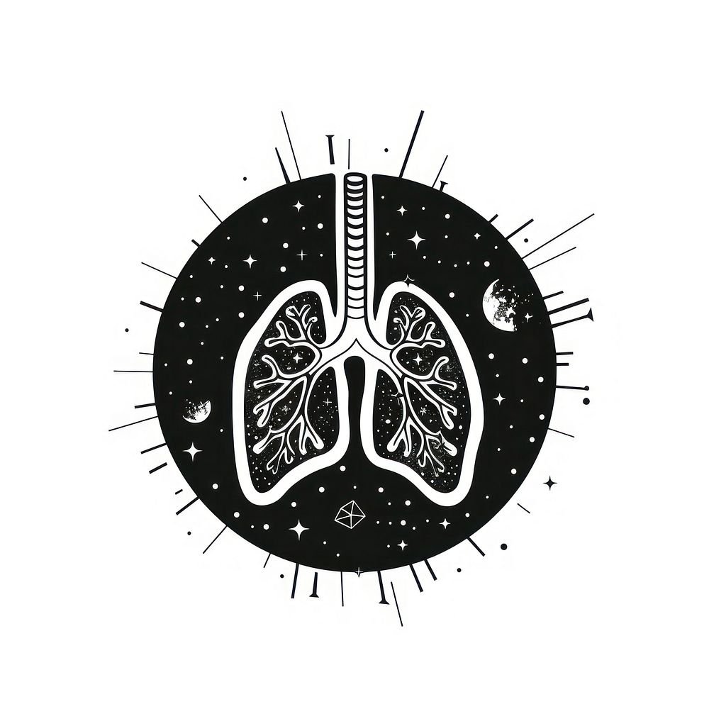 Human lungs logo art illustrated dynamite.