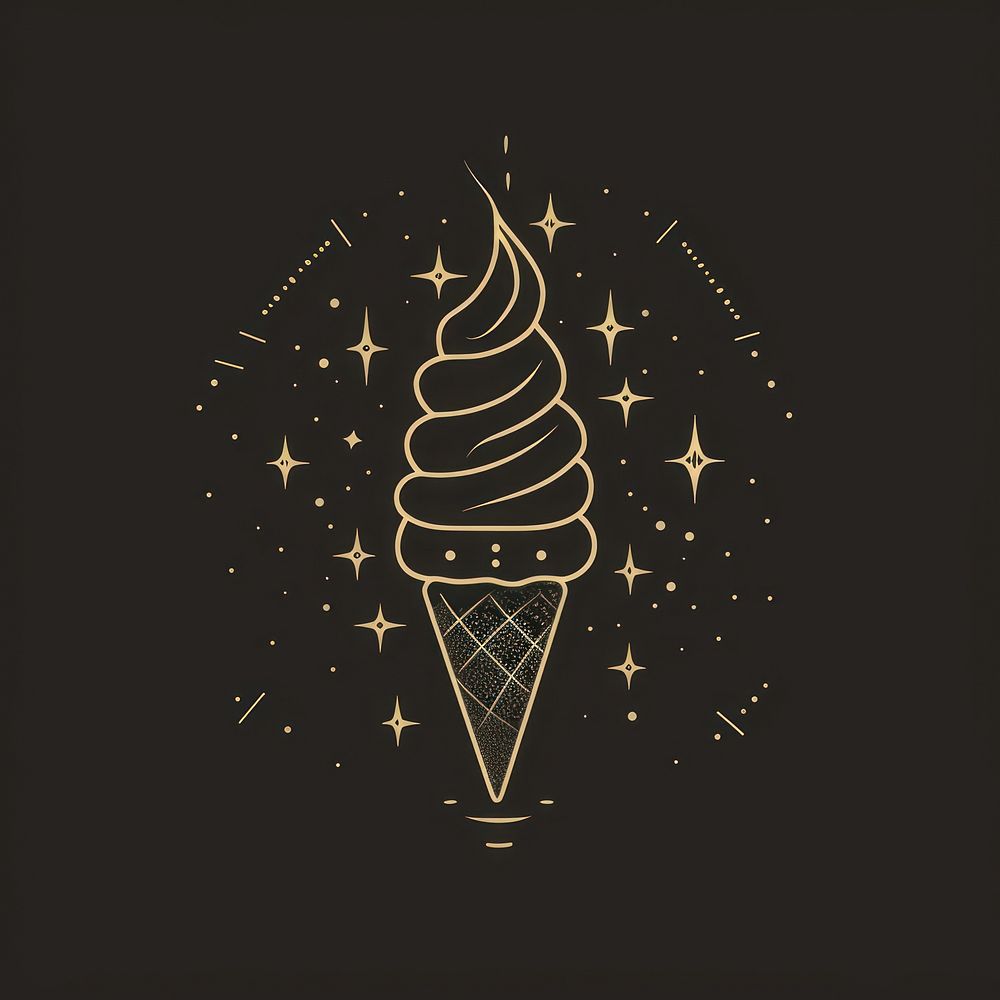 Surreal aesthetic Ice cream logo ice cream astronomy outdoors.