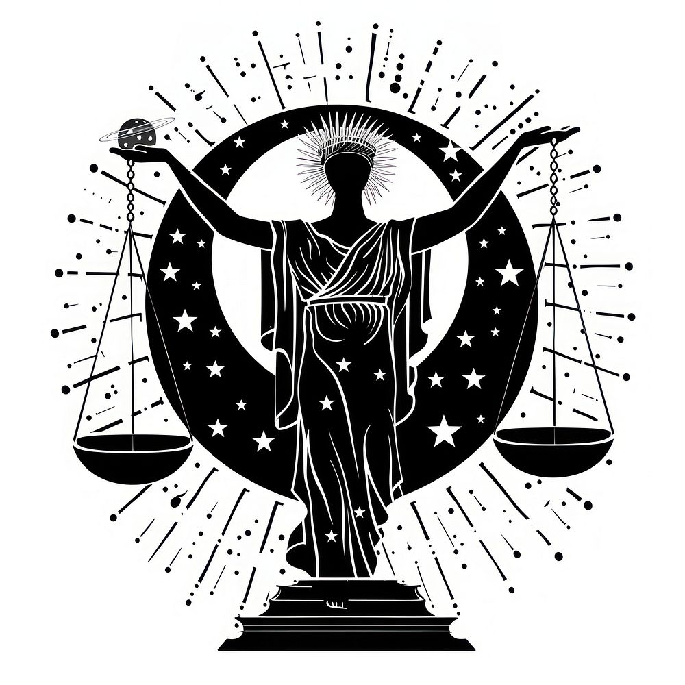 Law logo art symbol person.