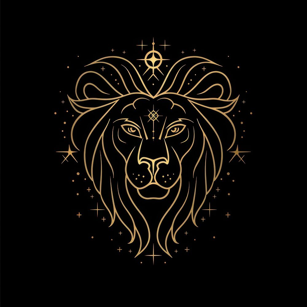 Surreal aesthetic Lion logo lion art chandelier.