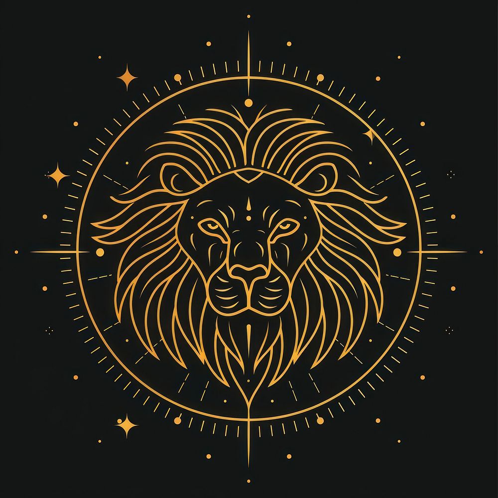 Surreal aesthetic Lion logo architecture building emblem.