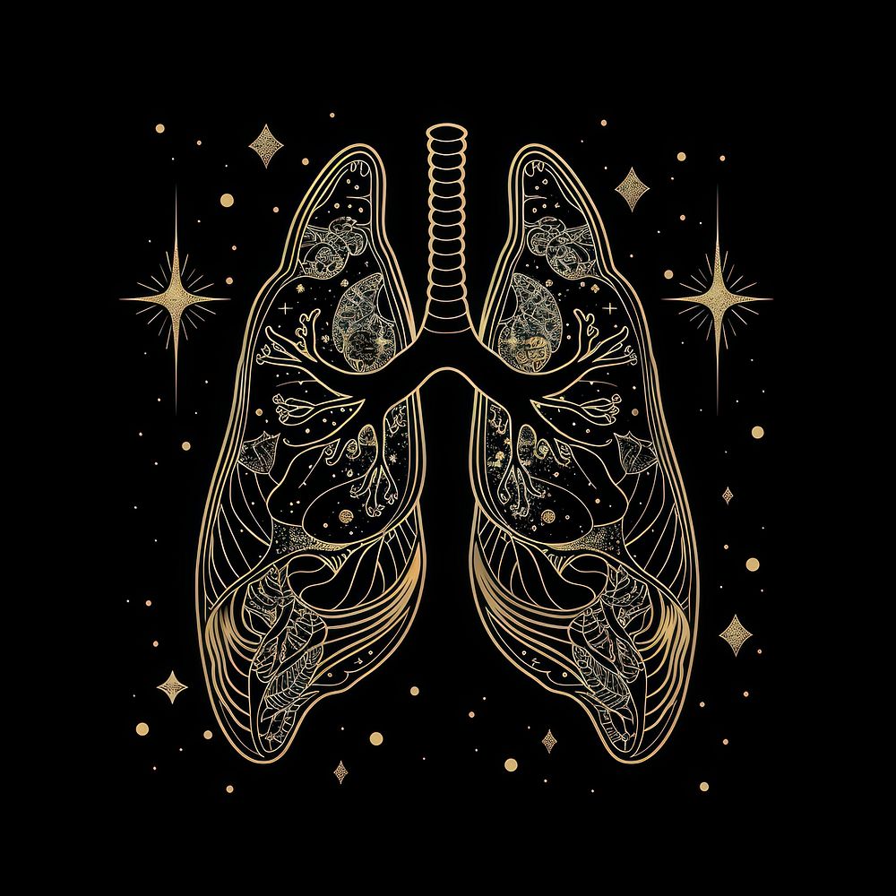 Surreal aesthetic Lungs logo person animal human.