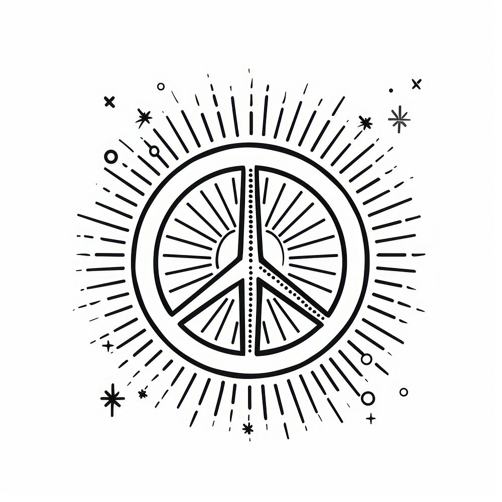 Peace Symbol logo dynamite weaponry compass.