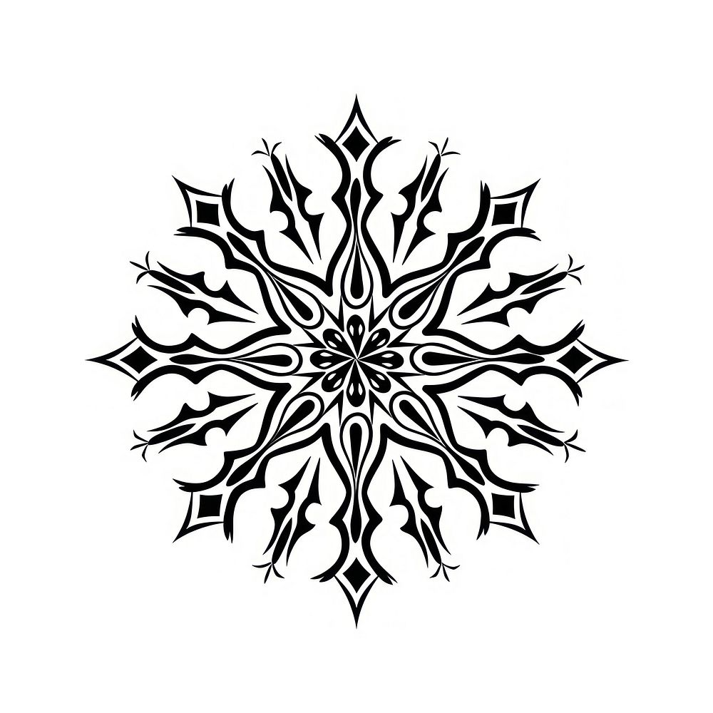 Snowflake logo art graphics stencil.