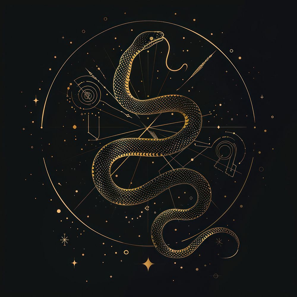 Surreal aesthetic Snake logo snake reptile animal.