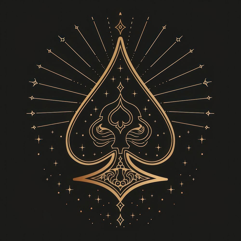 Surreal aesthetic spades logo symbol chandelier pattern.
