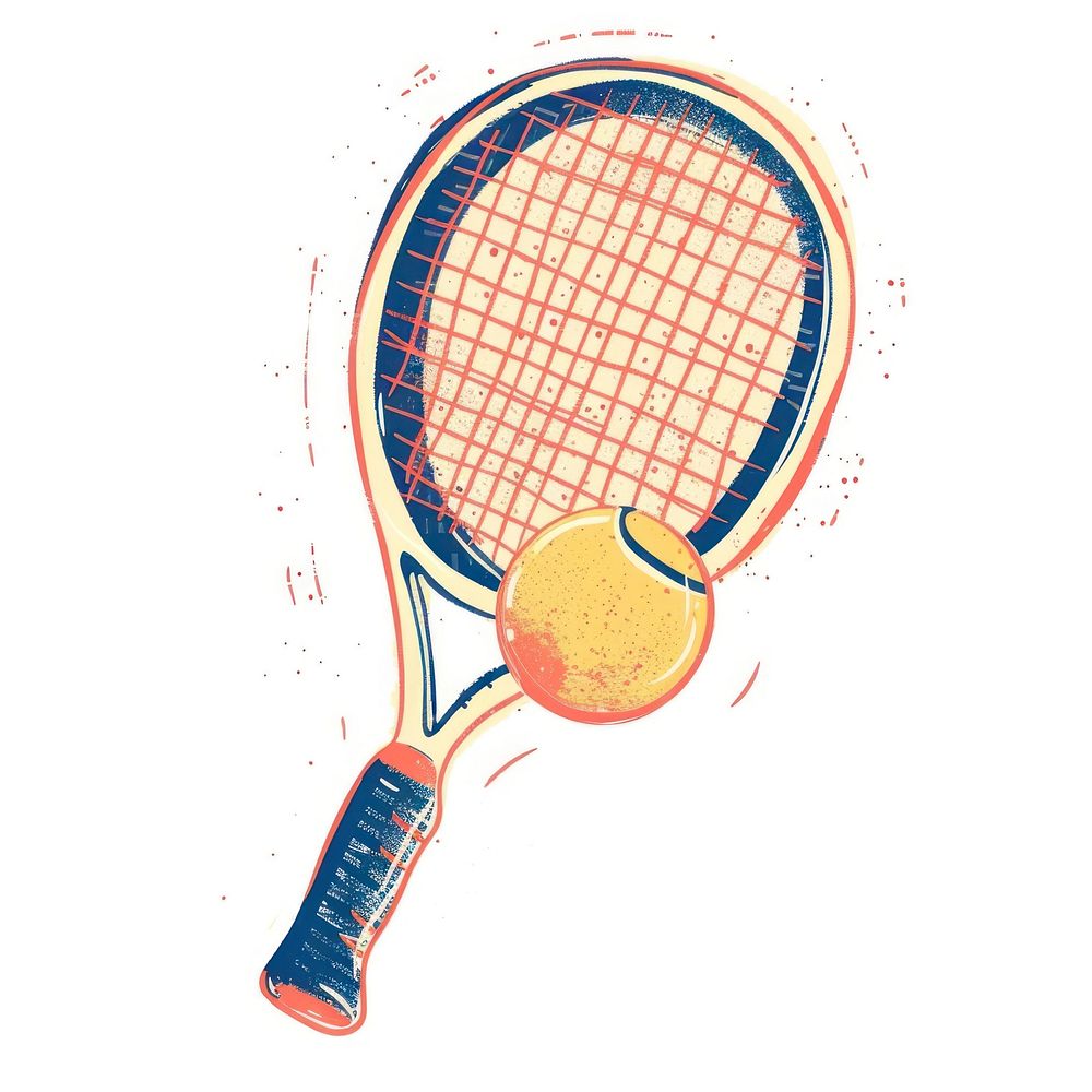 Tennis in funky racket sports ball.