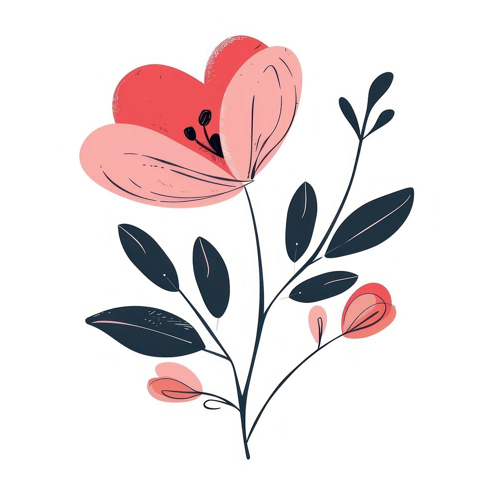 Flower art illustrated graphics.