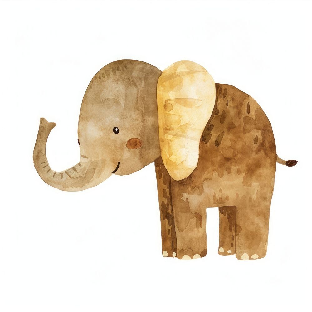 Elephant boho style art wildlife animal mammal.