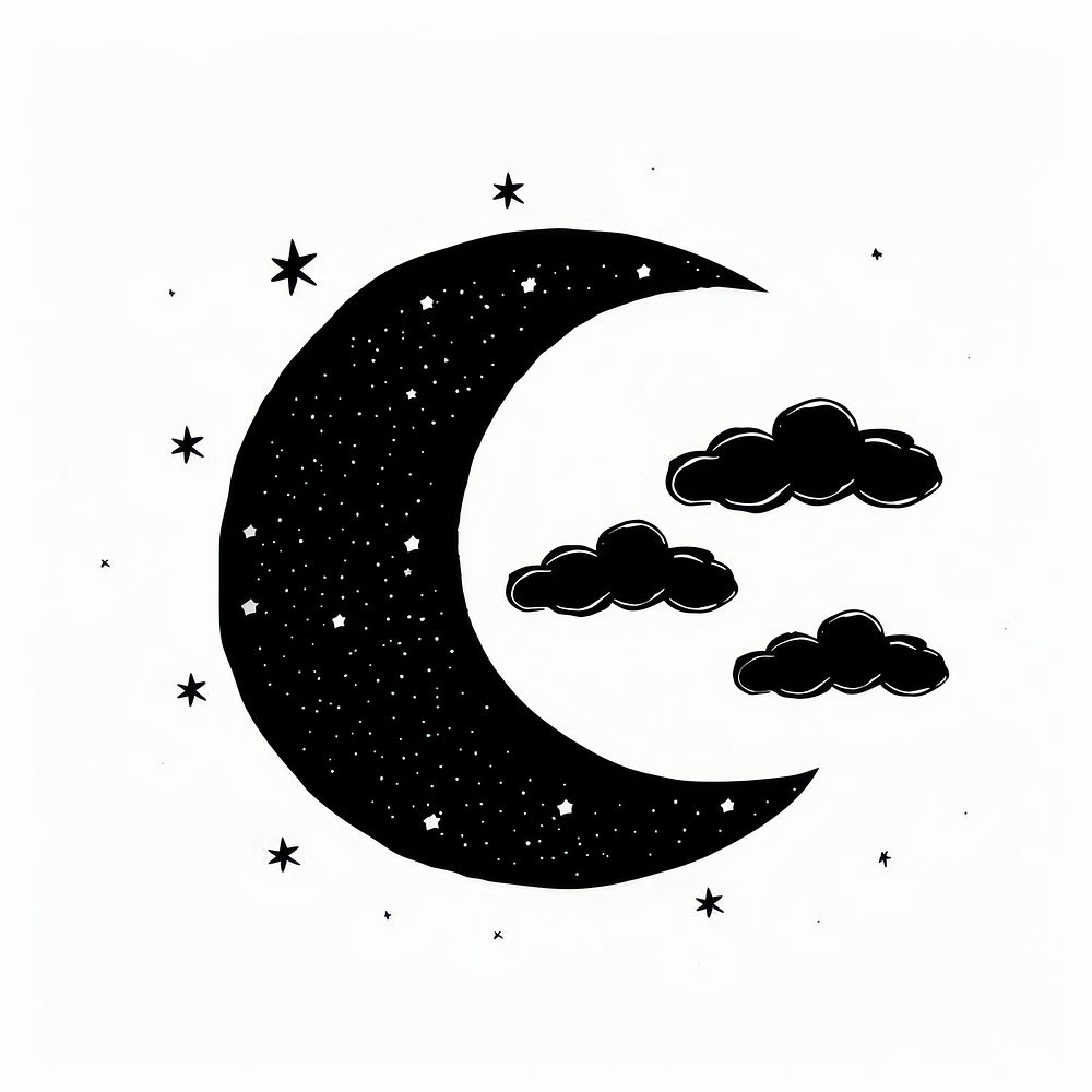 Moon astronomy outdoors symbol.