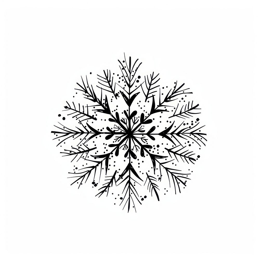 Fun illustration cute snowflake art illustrated outdoors.