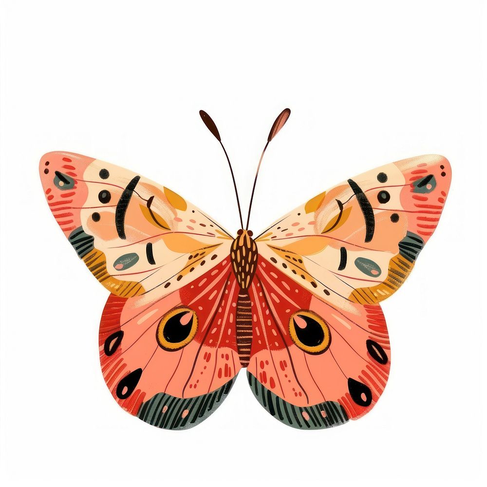 Aesthetic butterfly in boho art invertebrate animal.