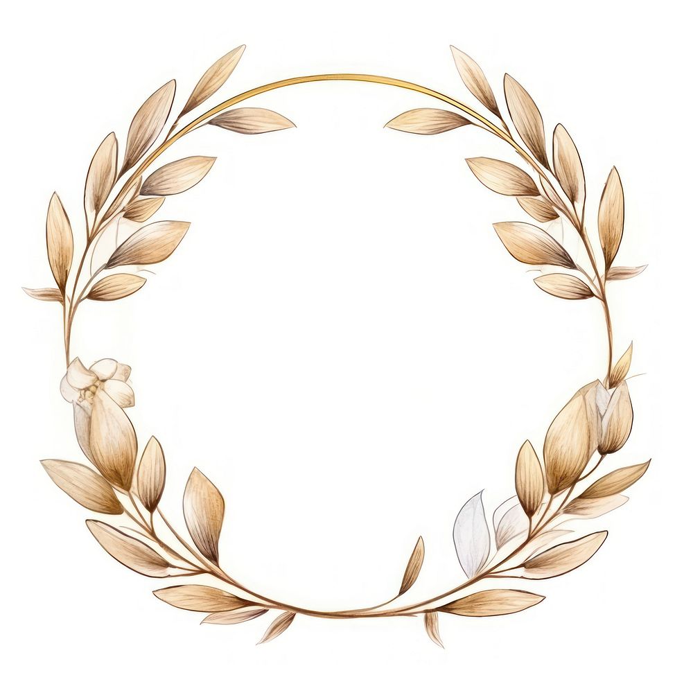 Gold flower frame accessories accessory pattern.