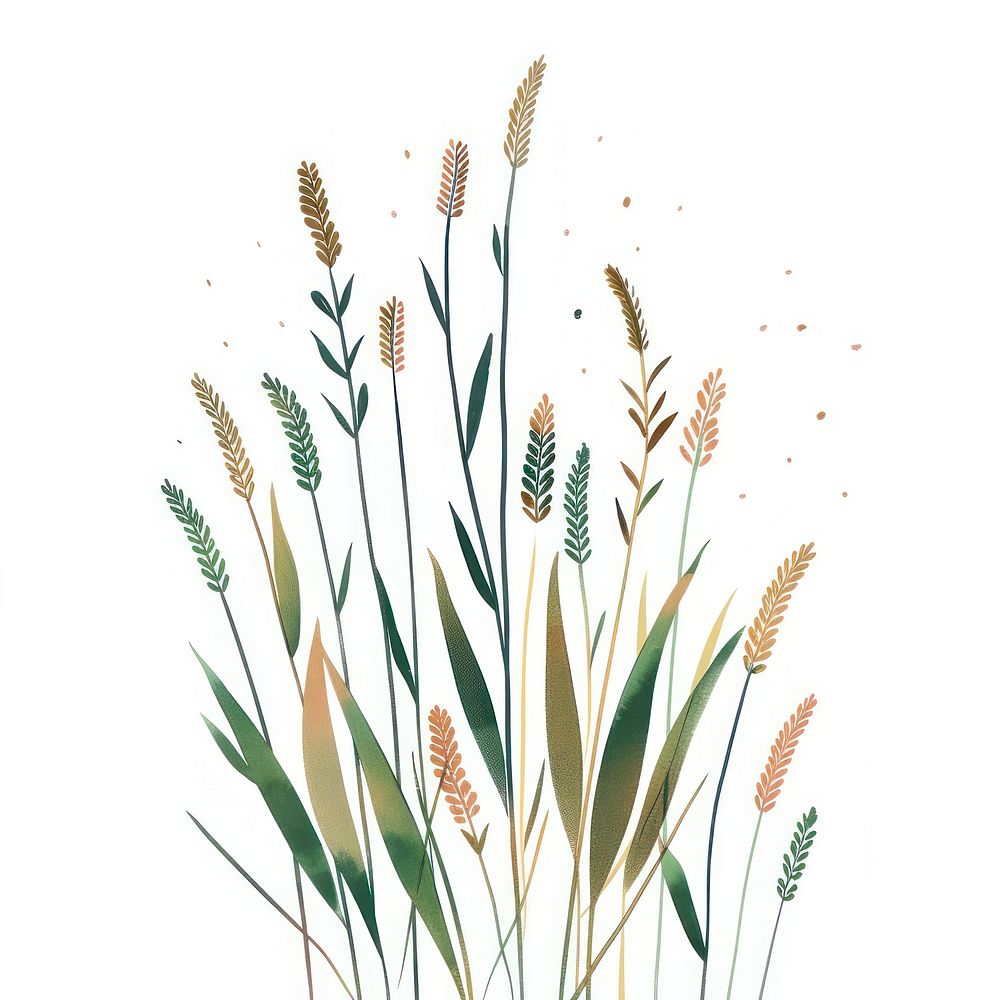 Aesthetic grass art agropyron blossom. | Free Photo Illustration - rawpixel