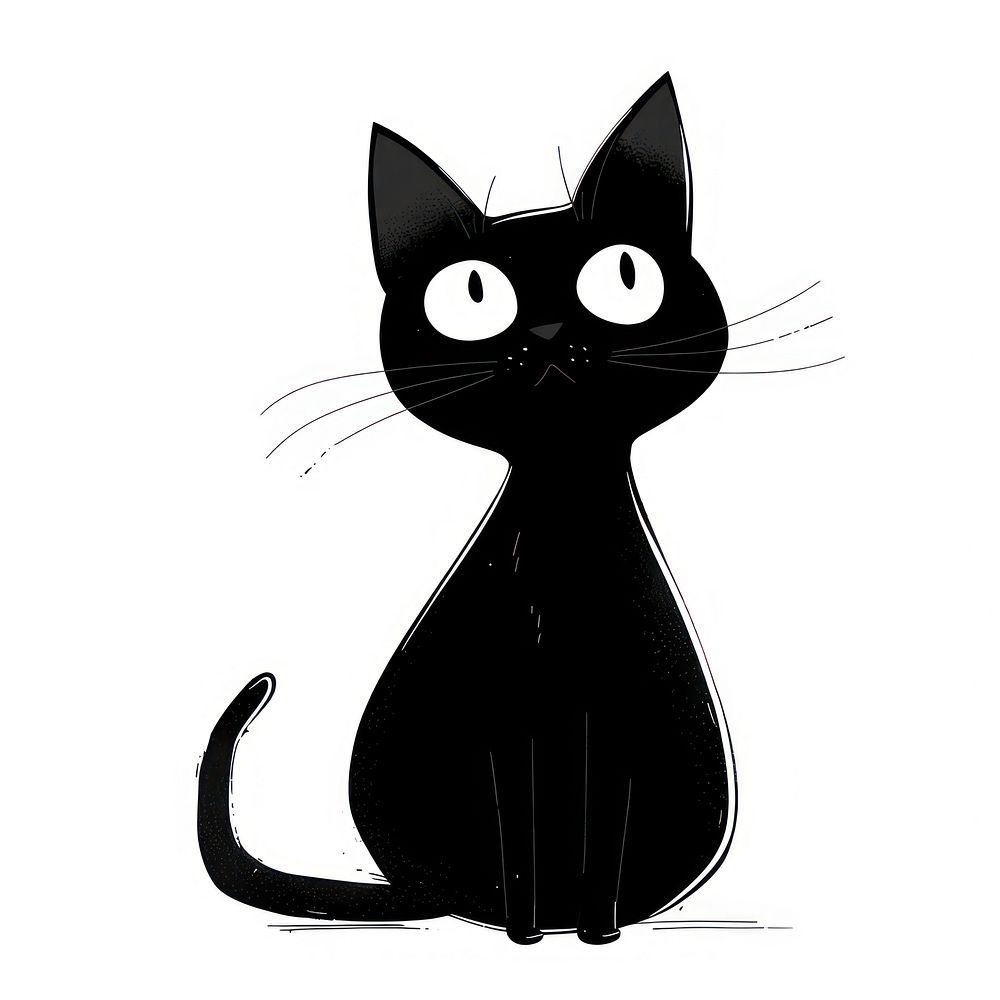 Fun illustration cute cat silhouette appliance device.
